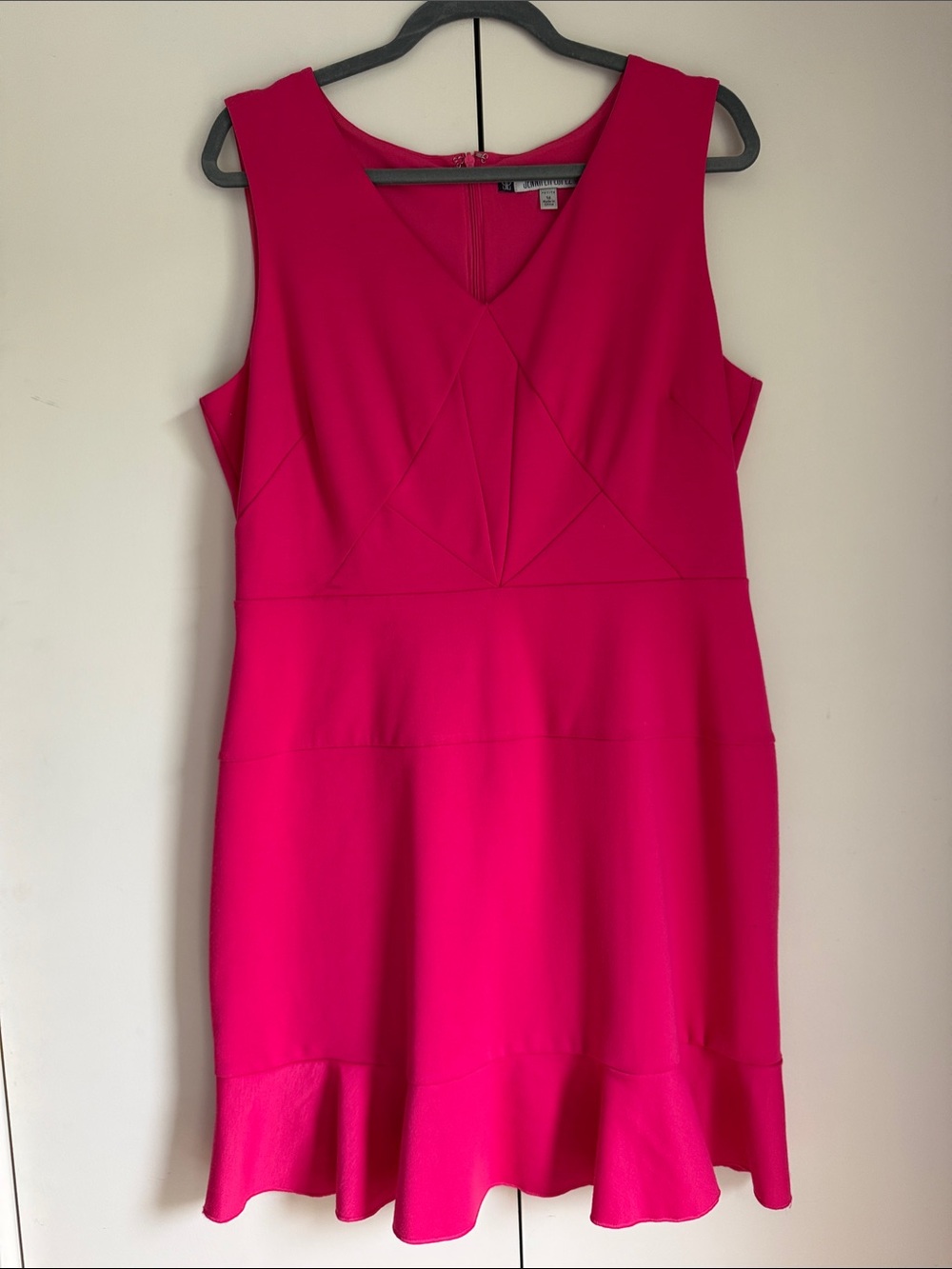 Jennifer Lopez Hot Pink Sleeveless Fit & Flare Dress